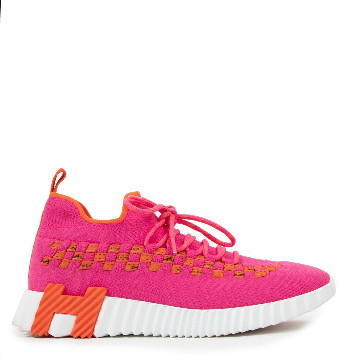 Hermès Pink Elastic Synthetic Flex Sneakers