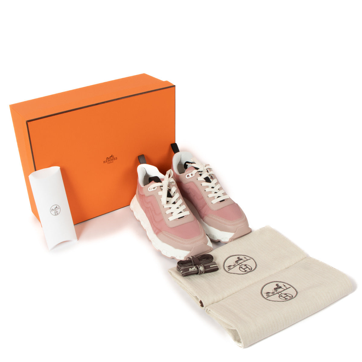 Hermès Rose Porcelaine Impulse Sneakers - size 39 aan de beste prijs bij Labellov.