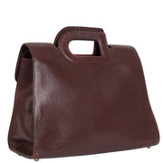 Authentieke Tweedehands Delvaux Burgundy D Handle Bag juiste prijs veilig online shoppen luxe merken webshop winkelen Antwerpen België mode fashion