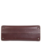 Authentieke Tweedehands Delvaux Burgundy D Handle Bag juiste prijs veilig online shoppen luxe merken webshop winkelen Antwerpen België mode fashion