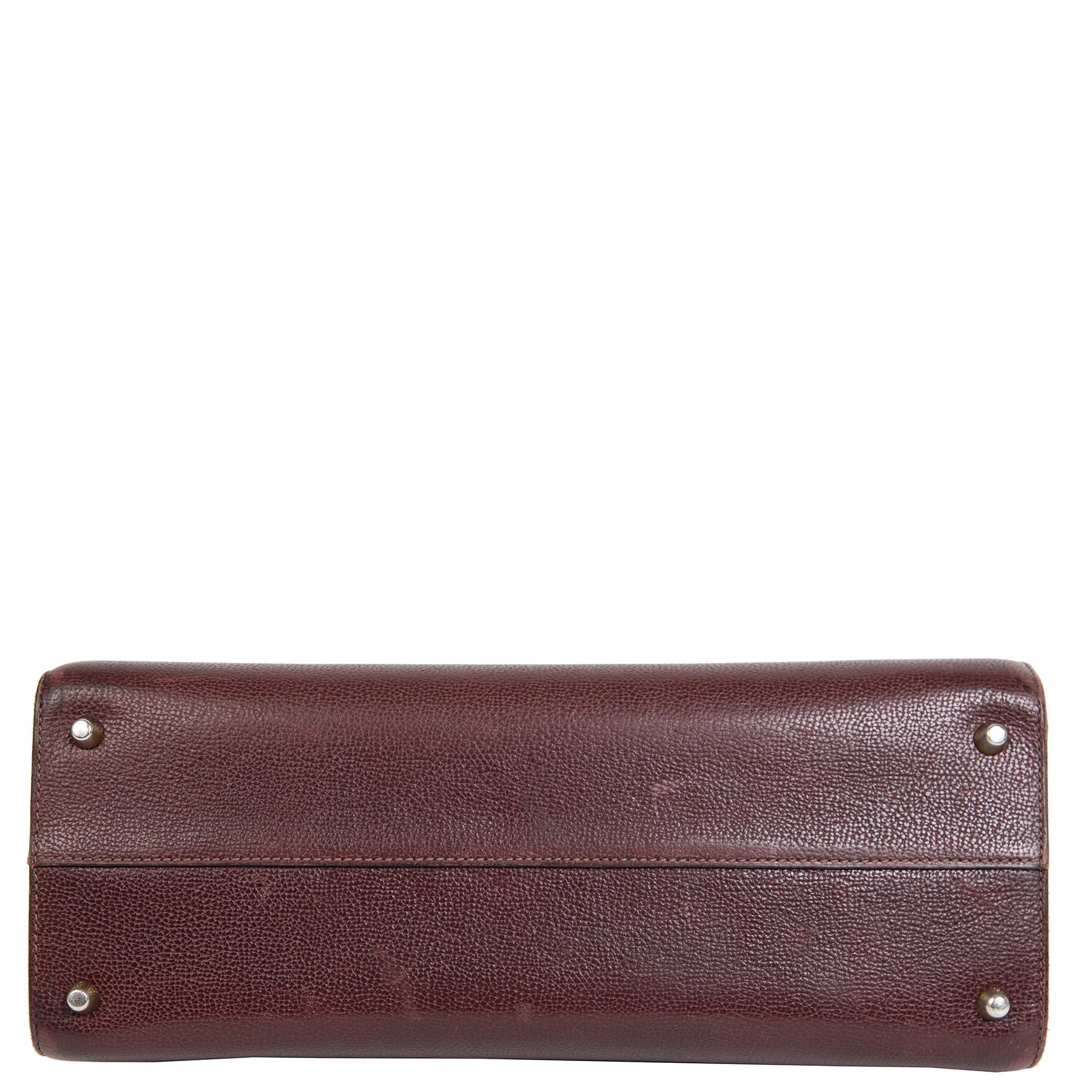 Authentieke Tweedehands Delvaux Burgundy D Handle Bag juiste prijs veilig online shoppen luxe merken webshop winkelen Antwerpen België mode fashion