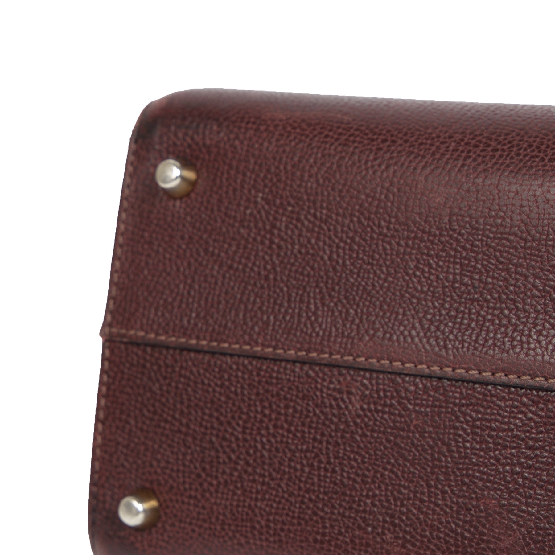 Authentieke Tweedehands Delvaux Burgundy D Handle Bag juiste prijs veilig online shoppen luxe merken webshop winkelen Antwerpen België mode fashion