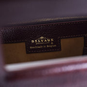 Authentieke Tweedehands Delvaux Burgundy D Handle Bag juiste prijs veilig online shoppen luxe merken webshop winkelen Antwerpen België mode fashion