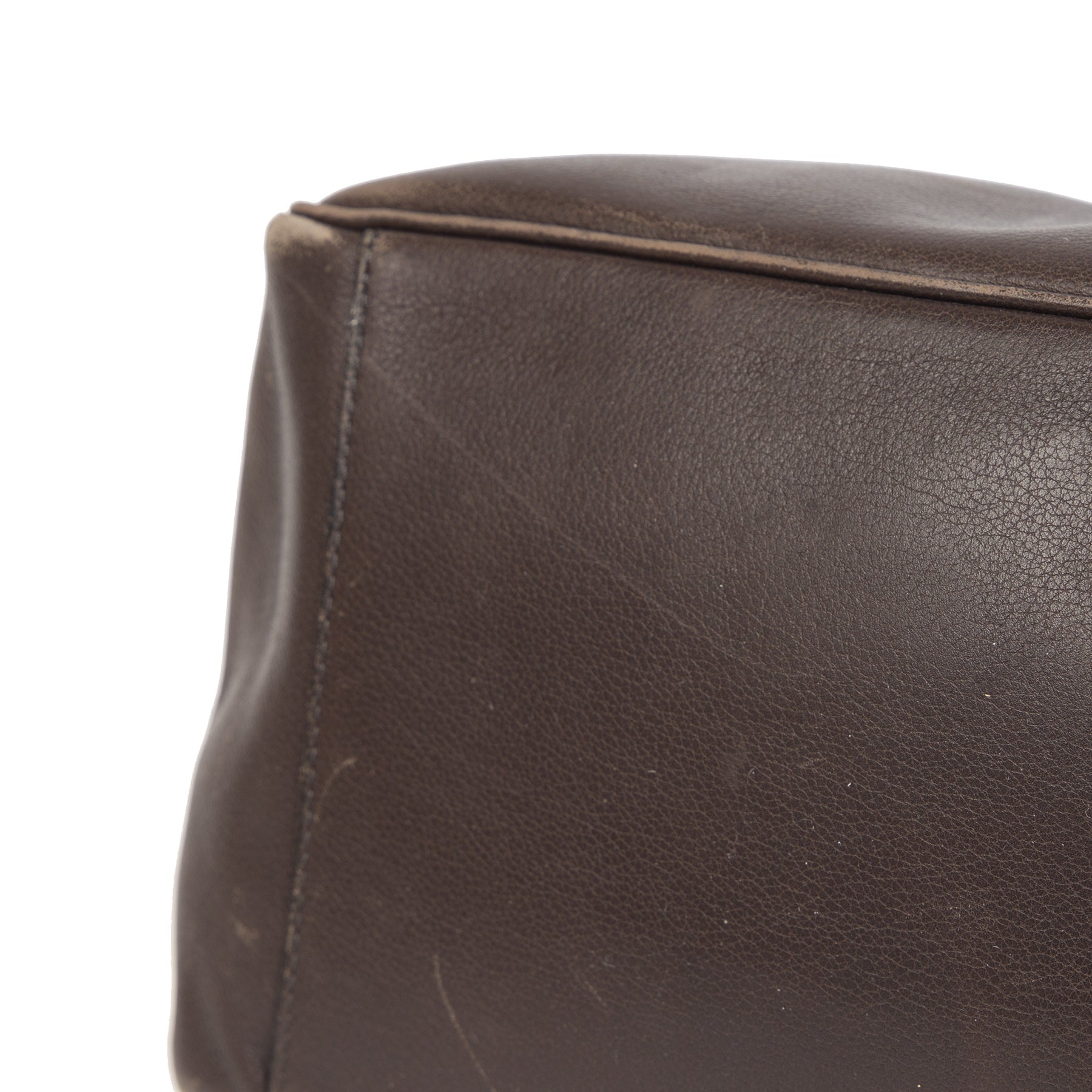 Authentieke Tweedehands Delvaux Dark Brown Leather Shoulder Bag juiste prijs veilig online shoppen luxe merken webshop winkelen Antwerpen België mode fashion