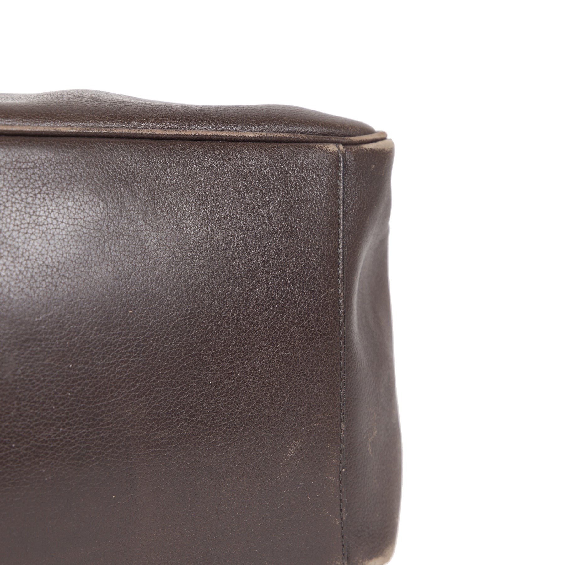 Authentieke Tweedehands Delvaux Dark Brown Leather Shoulder Bag juiste prijs veilig online shoppen luxe merken webshop winkelen Antwerpen België mode fashion