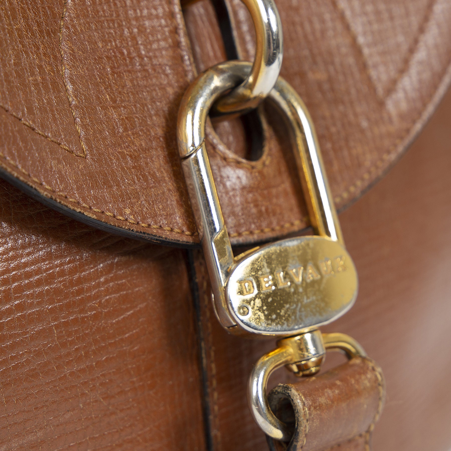 Delvaux Cognac Cerceau Jumping Bag