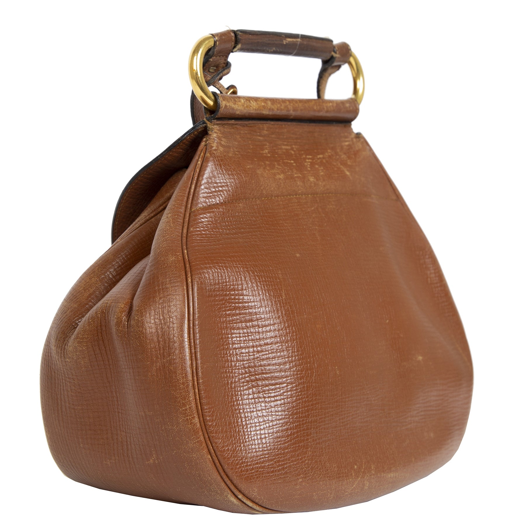 Delvaux Cognac Cerceau Jumping Bag