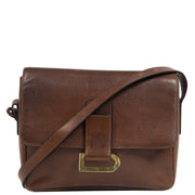 Authentieke Tweedehands Delvaux Cognac poirier Shoulder Bag juiste prijs veilig online shoppen luxe merken webshop winkelen Antwerpen België mode fashion