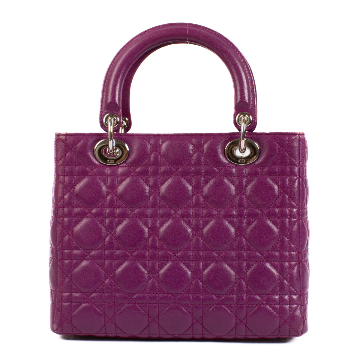 Sac Lady Dior moyen Christian Dior Cannage violet
