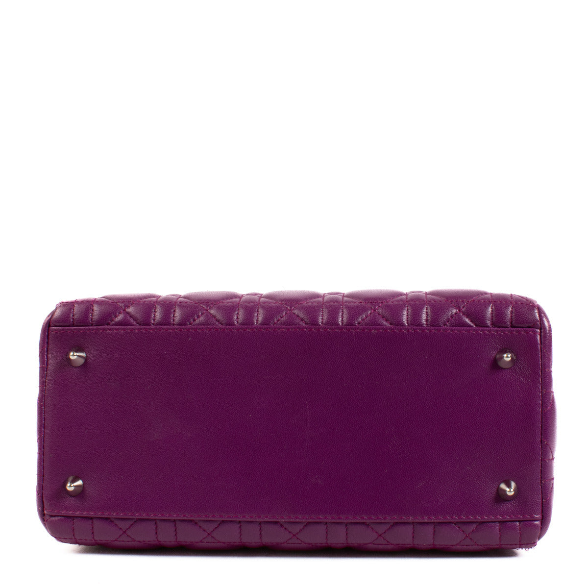 Sac Lady Dior moyen Christian Dior Cannage violet