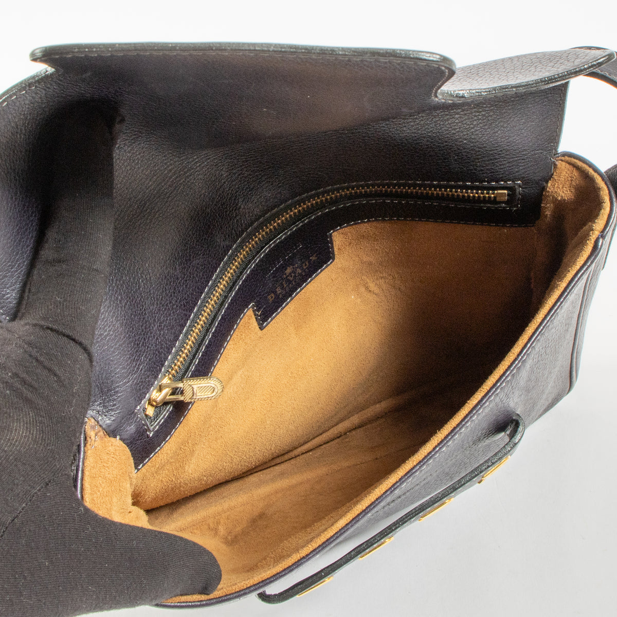 Shop this authentic Delvaux Black Leather Frimaire Crossbody Bag by Labellov.com