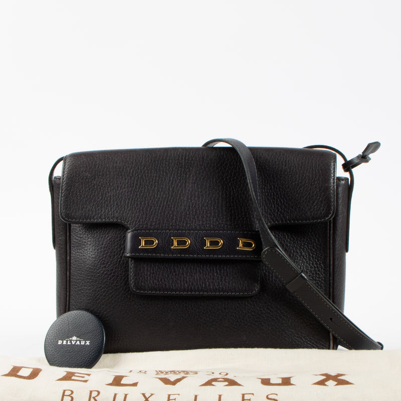 Shop this authentic Delvaux Black Leather Frimaire Crossbody Bag by Labellov.com