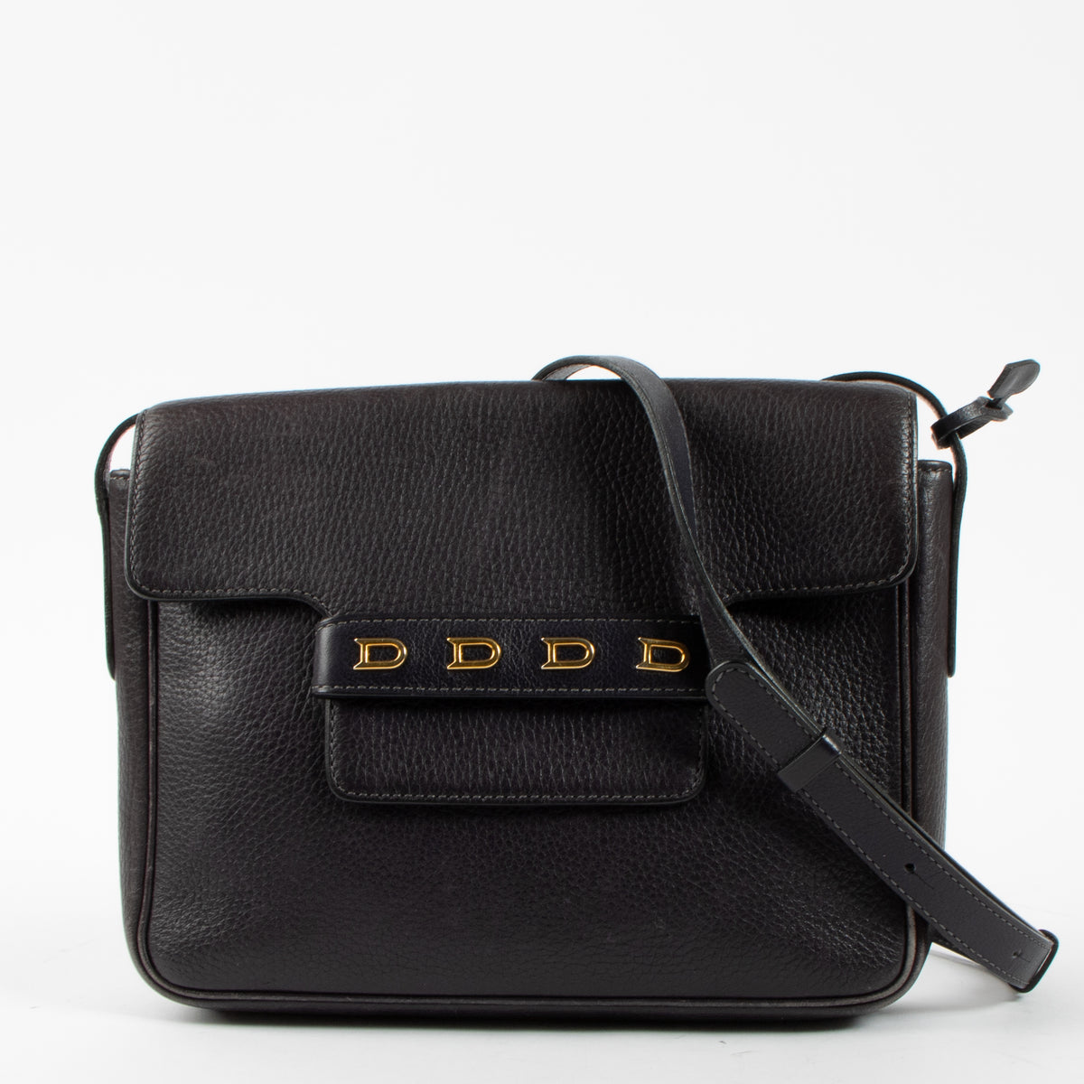 Shop this authentic Delvaux Black Leather Frimaire Crossbody Bag by Labellov.com