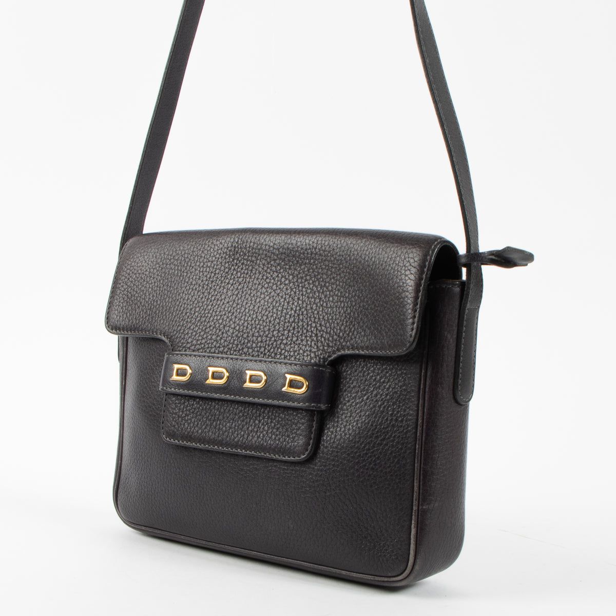 Shop this authentic Delvaux Black Leather Frimaire Crossbody Bag by Labellov.com