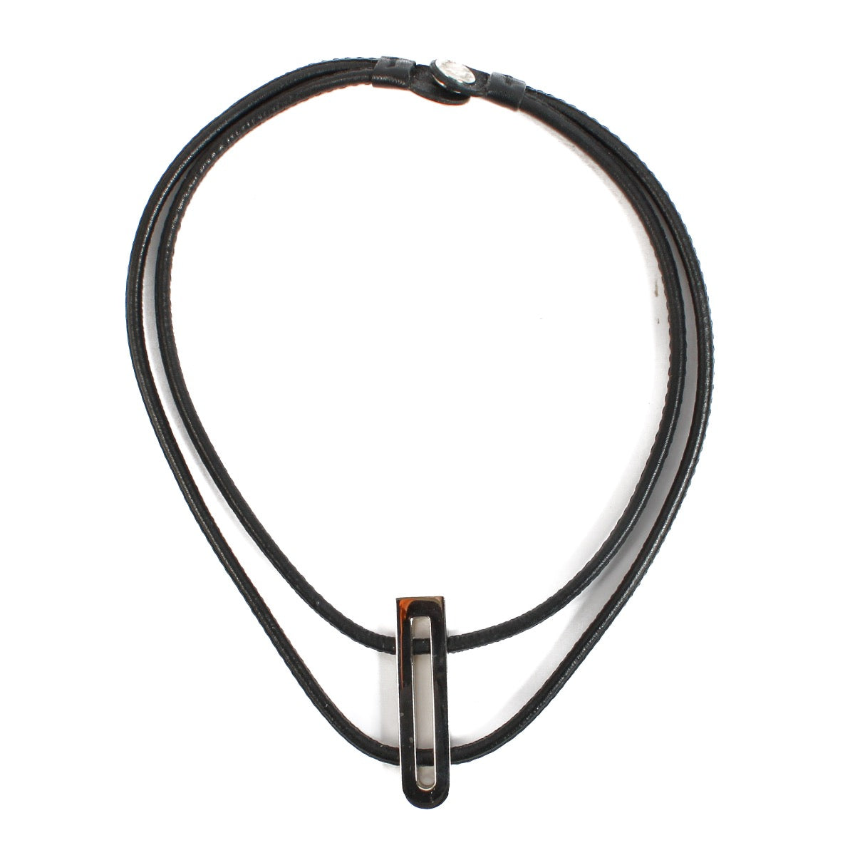 shop 100% authentic second hand Delvaux Black Leather Necklace on Labellov.com