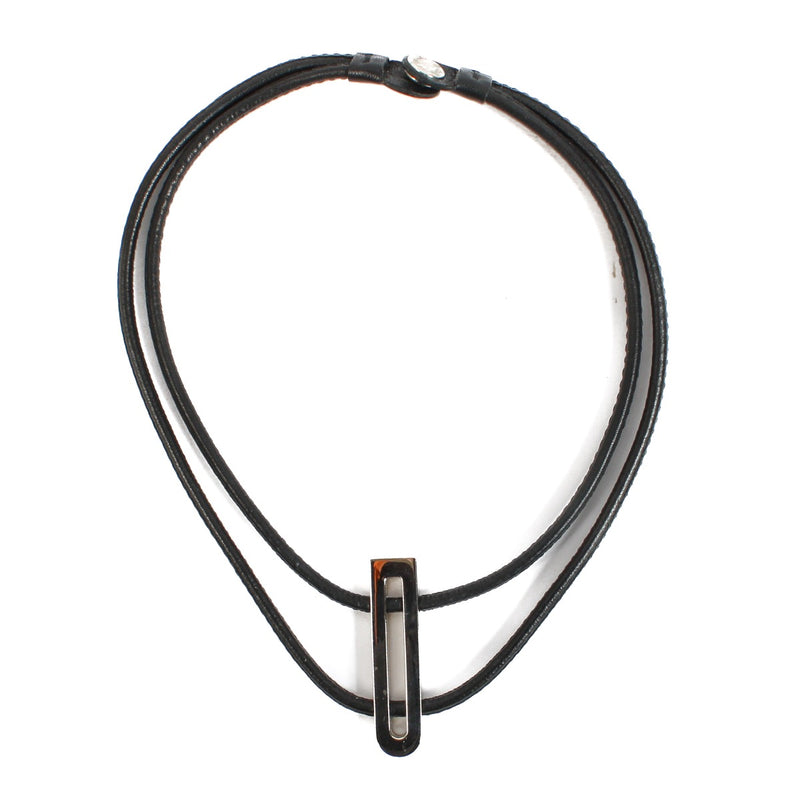 shop 100% authentic second hand Delvaux Black Leather Necklace on Labellov.com