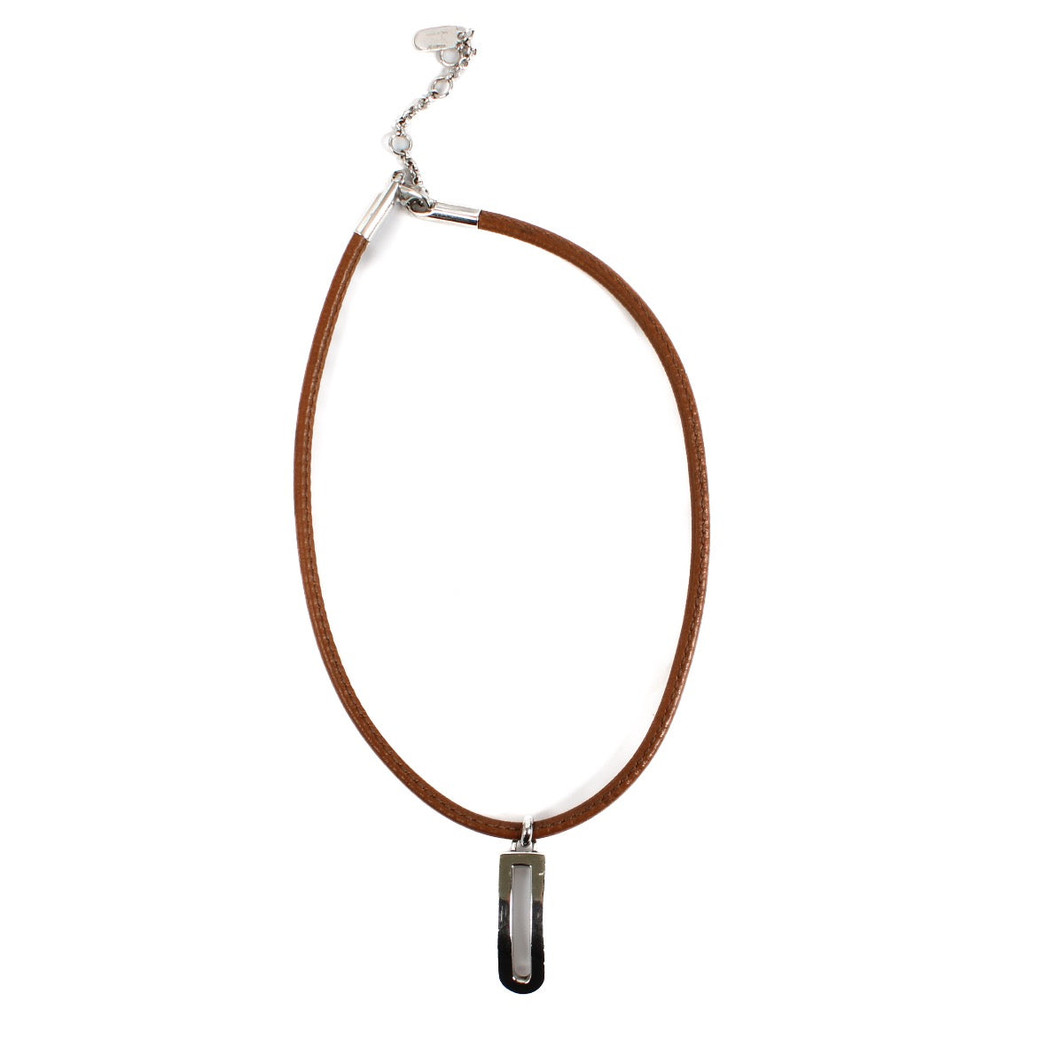 shop 100% authentic second hand Delvaux Brown Leather Necklace on Labellov.com