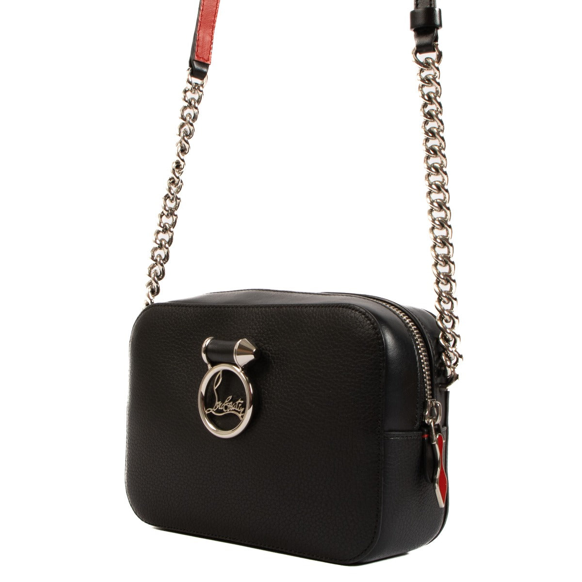 Christian Louboutin, crossbody, handbag, black, very good condition, preloved, Chain, Preloved, Labellov, Antwerp