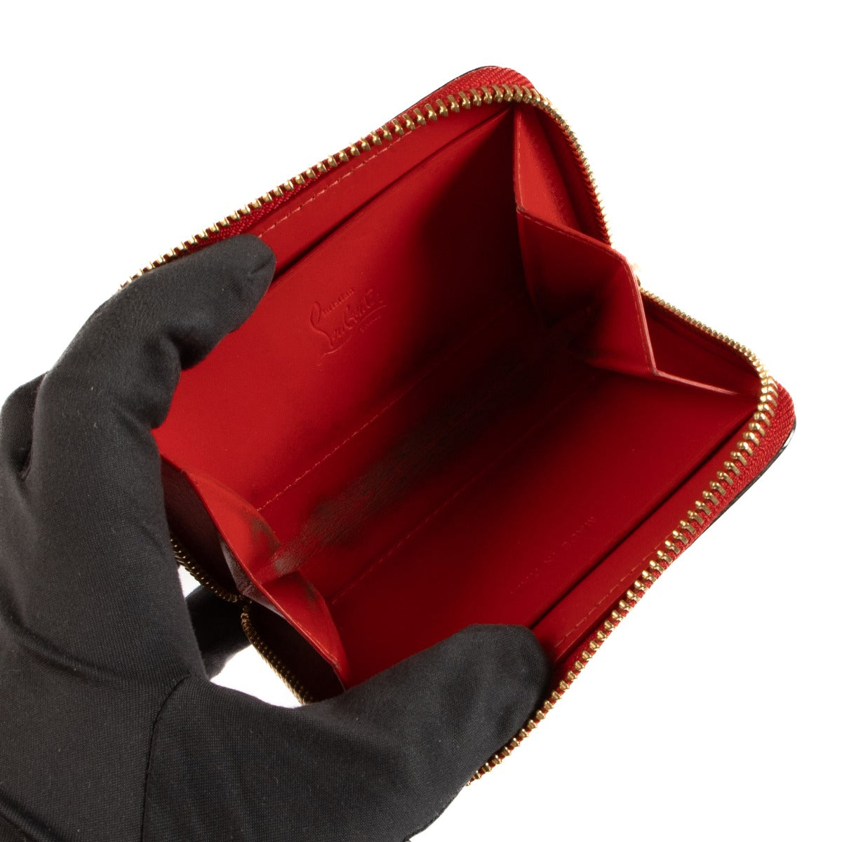 Christian Louboutin, Wallet, Red, Leather, Panettone, Coin purse, Labellov, Antwerp