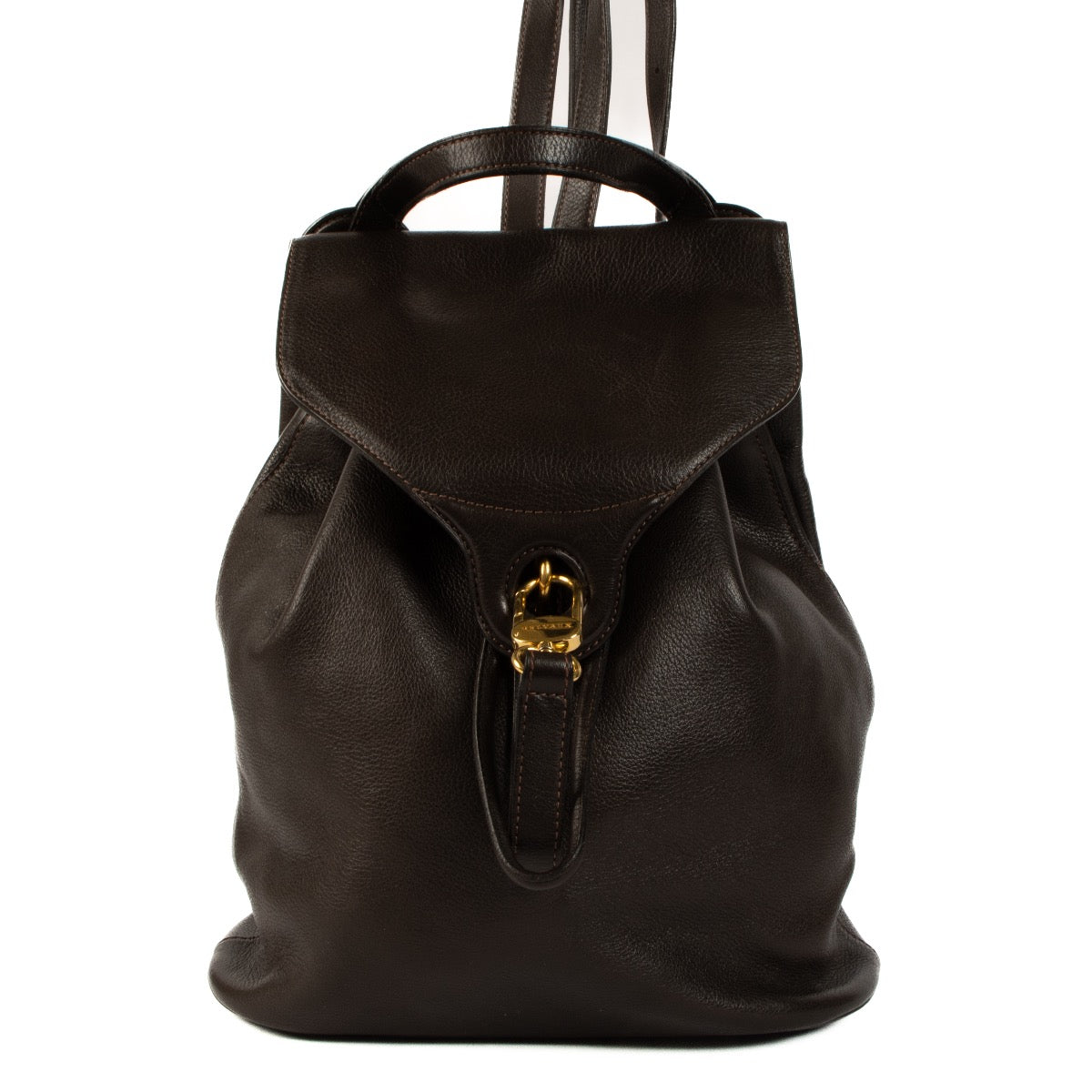 Shop 100% authentic second-hand Delvaux Brown Soleil Backpack on Labellov.com