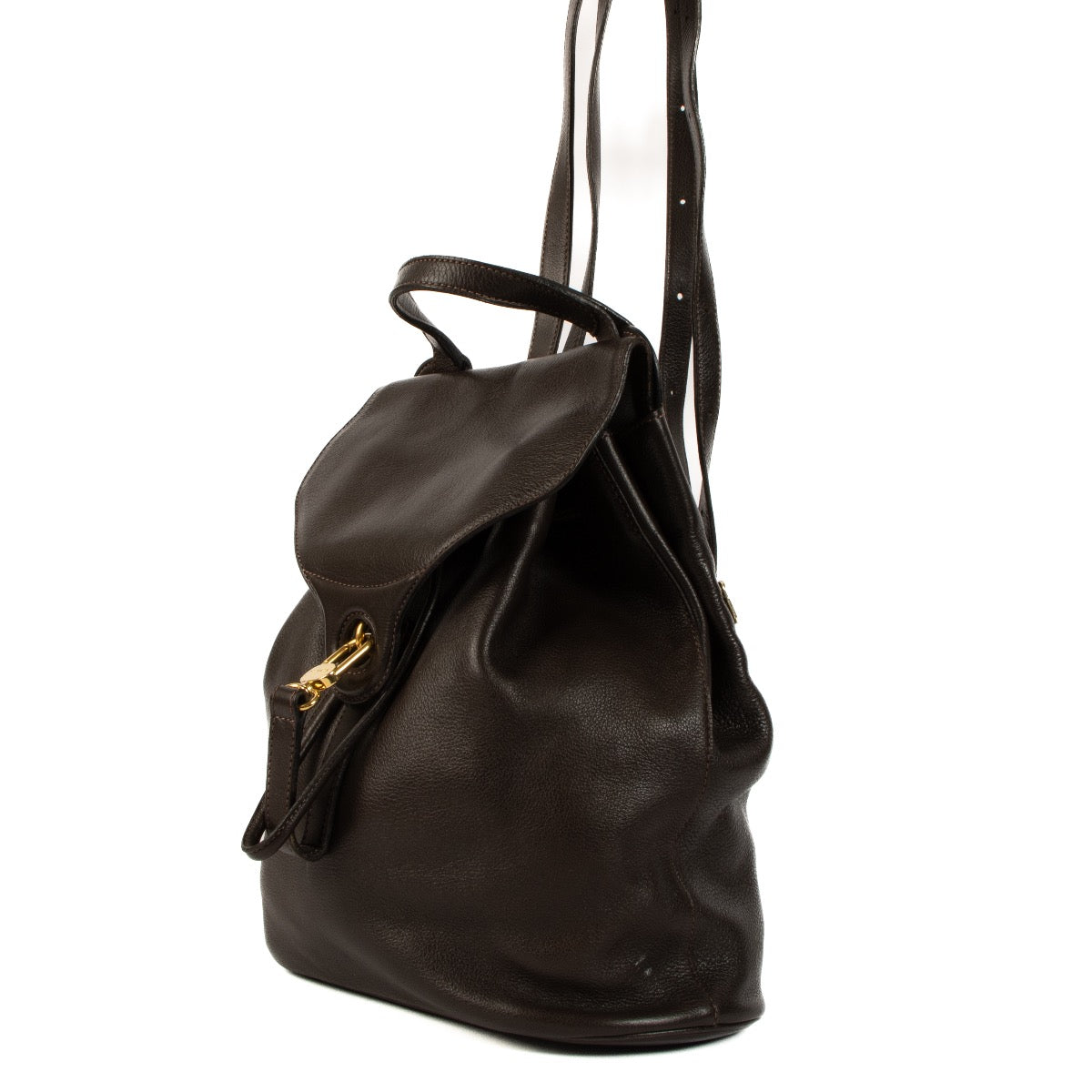 Shop 100% authentic second-hand Delvaux Brown Soleil Backpack on Labellov.com