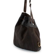Delvaux Brown Catogan Toile de Cuir Shoulder Bag