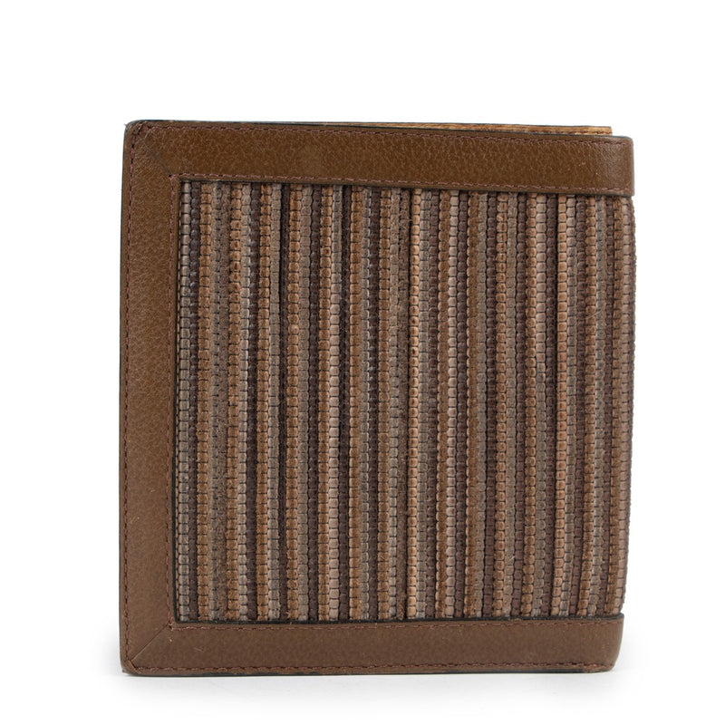 Delvaux Brown Toile de Cuir Bi-fold Wallet