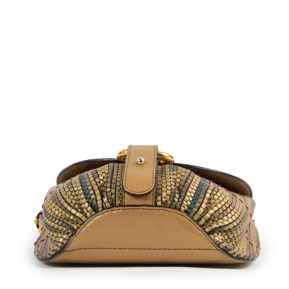 Buy online authentic second hand Delvaux Gold Toile de Cuir Listrac PM Crossbody Bag in very good condition at Labellov in Antwerp