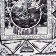 Hermès White/Black Au Son Du Tam Tam Carré 90 Scarf