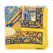 Hermès Yellow Jonques et Sampans Carré 90 Silk Scarf for the best price at Labellov secondhand luxury in Antwerp.