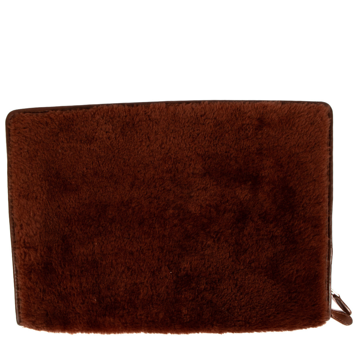 Sac pochette Balenciaga en fourrure bordeaux