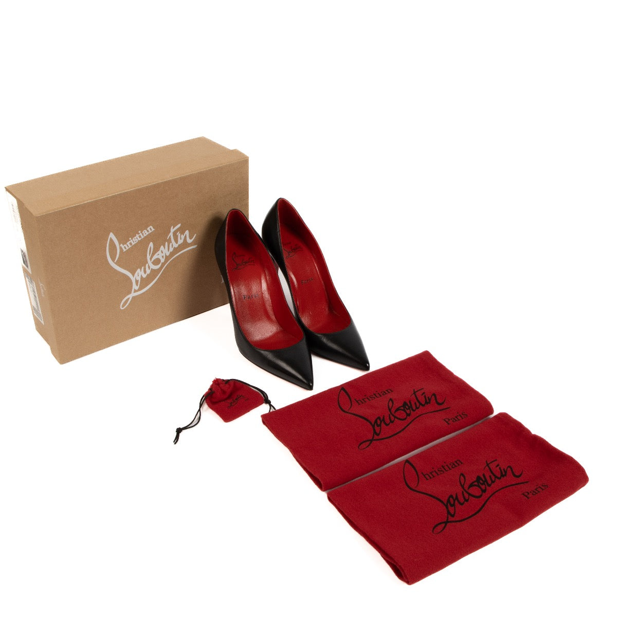 Buy real authentic Christian Louboutin Black Kate 100 Heels in very good condition at Labellov.com