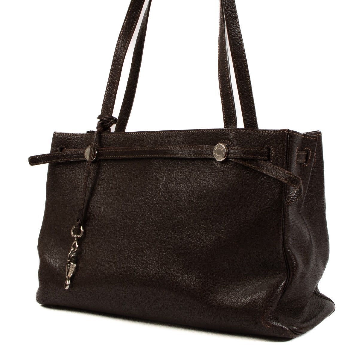 Hermès Cacao Chevre Coromandel Herbag Cabas PM Tote Bag