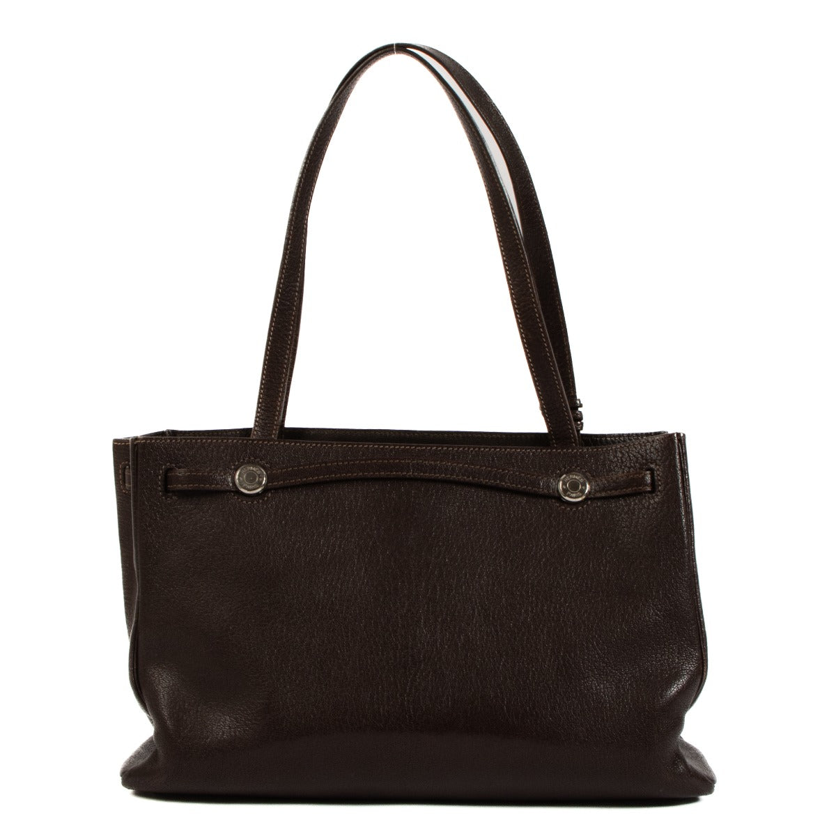 Hermès Cacao Chevre Coromandel Herbag Cabas PM Tote Bag