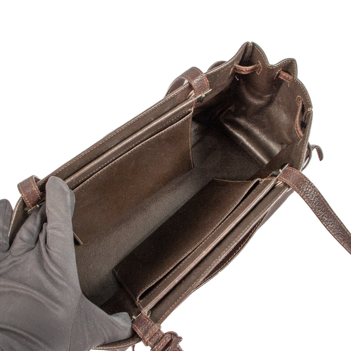 Hermès Cacao Chevre Coromandel Herbag Cabas PM Tote Bag