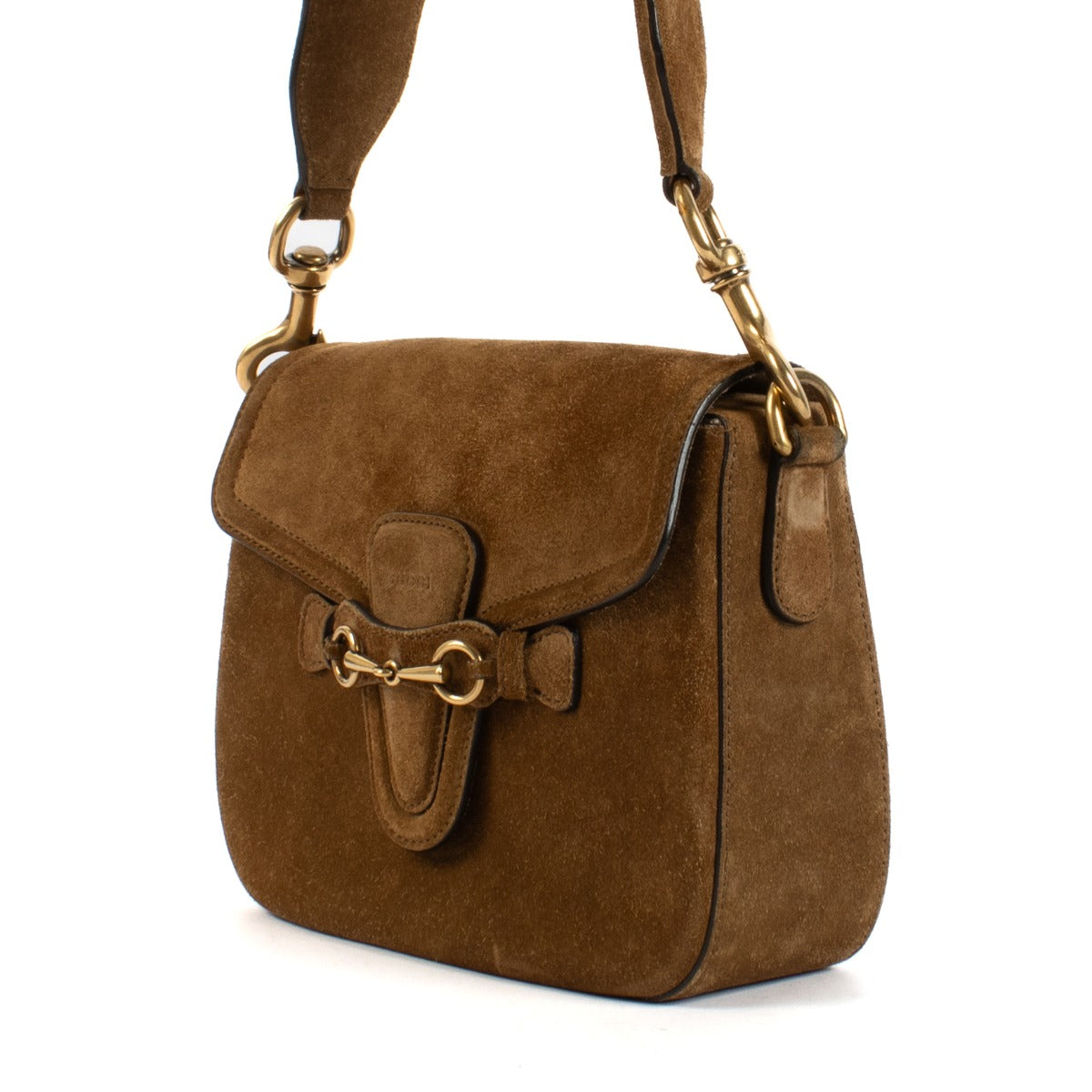 Gucci Camel Suede Lady Web Bag