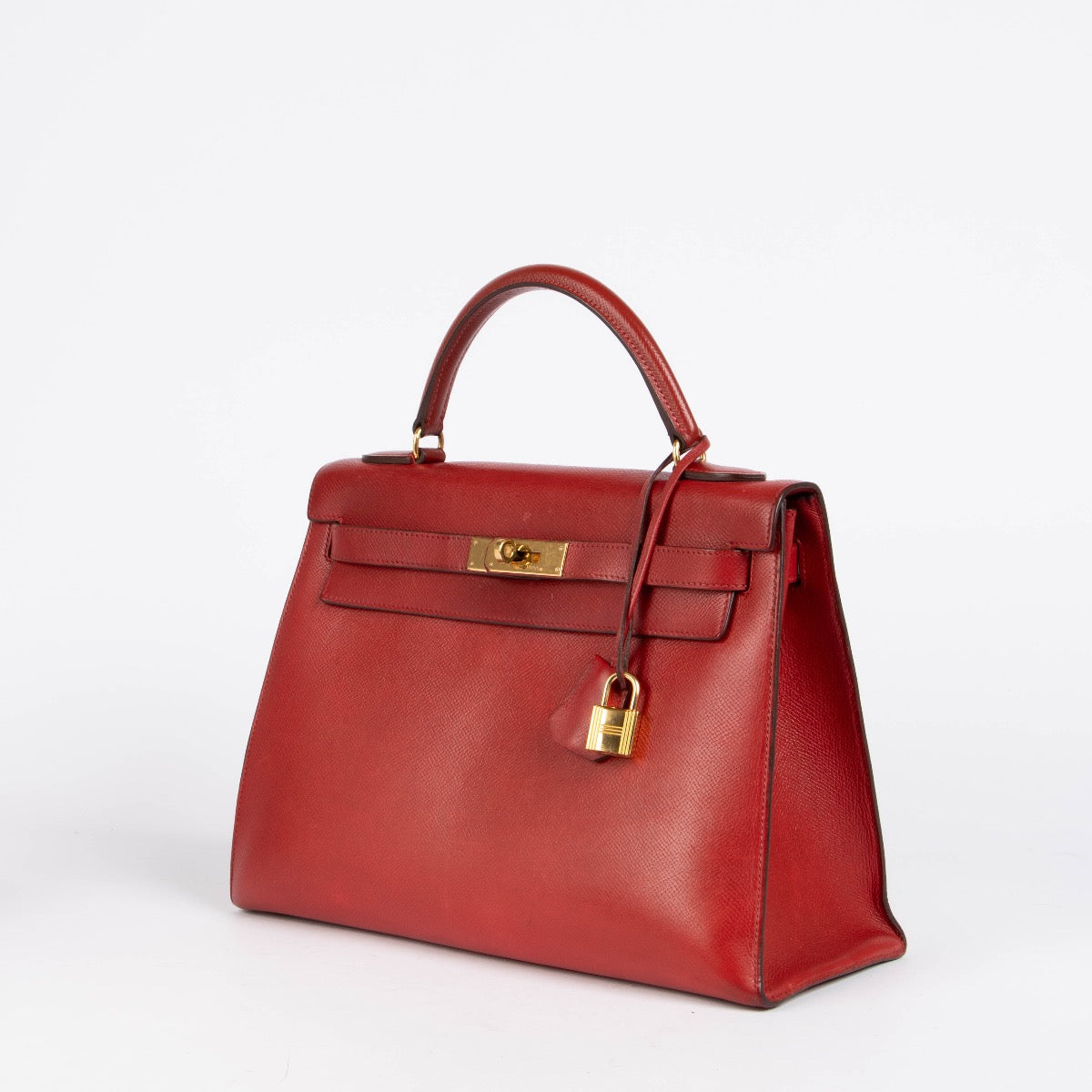 Hermès Kelly 32 Sellier Rouge Vif Courchevel – Labellov