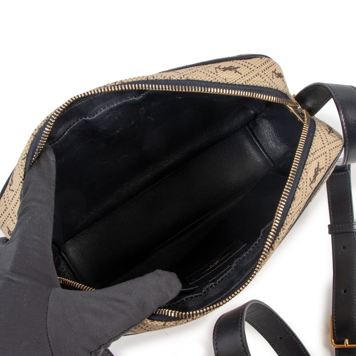 Authentic second hand Saint Laurent Fall/Winter 2019 Monogram All Over Camera Bag at labellov.com