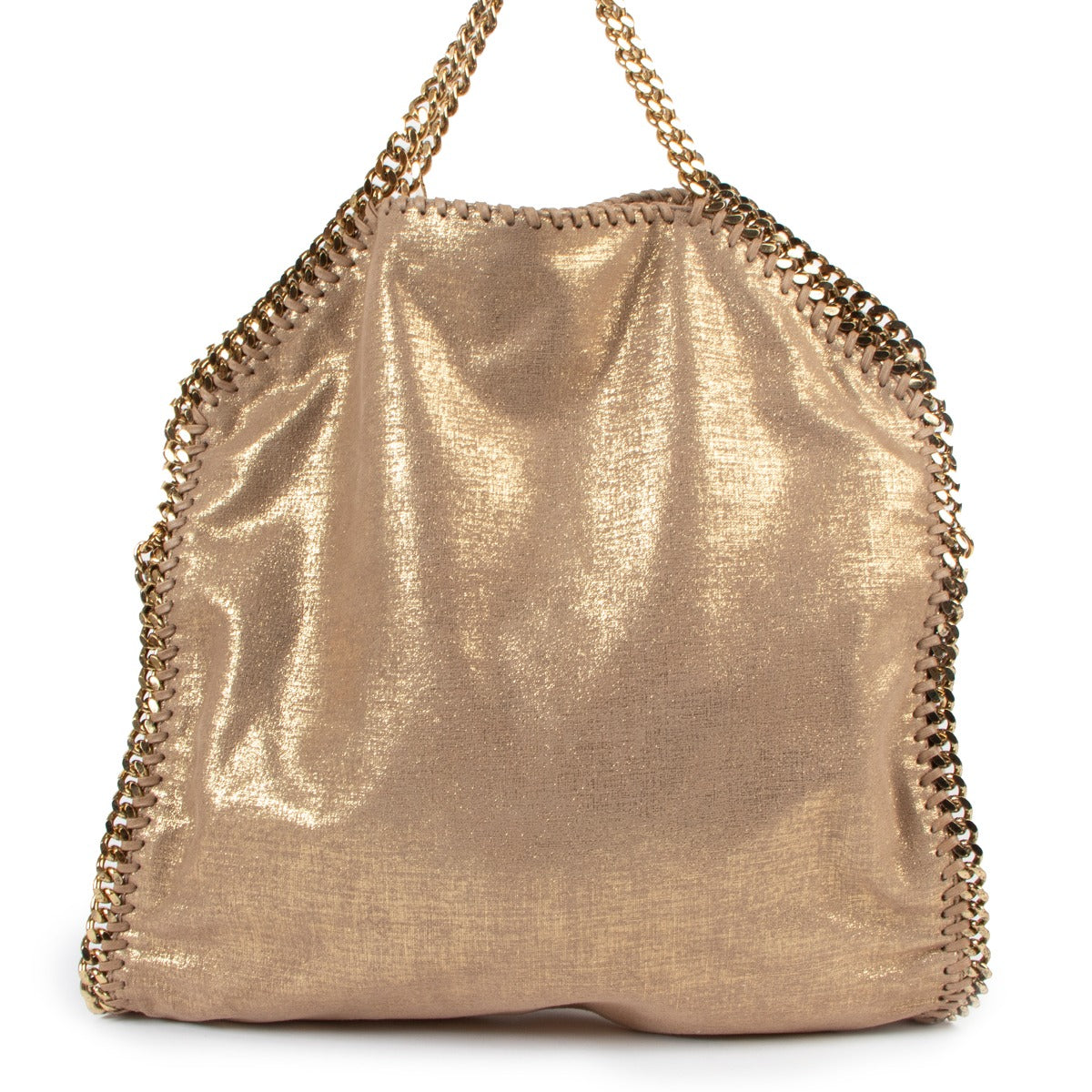 Authentic second hand Stella McCartney Gold Falabella Fold-Over Tote Bag at Labellov.com