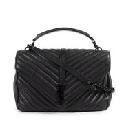 Authentieke Tweedehands Saint Laurent So Black College Large Bag juiste prijs veilig online shoppen luxe merken webshop winkelen Antwerpen België mode fashion