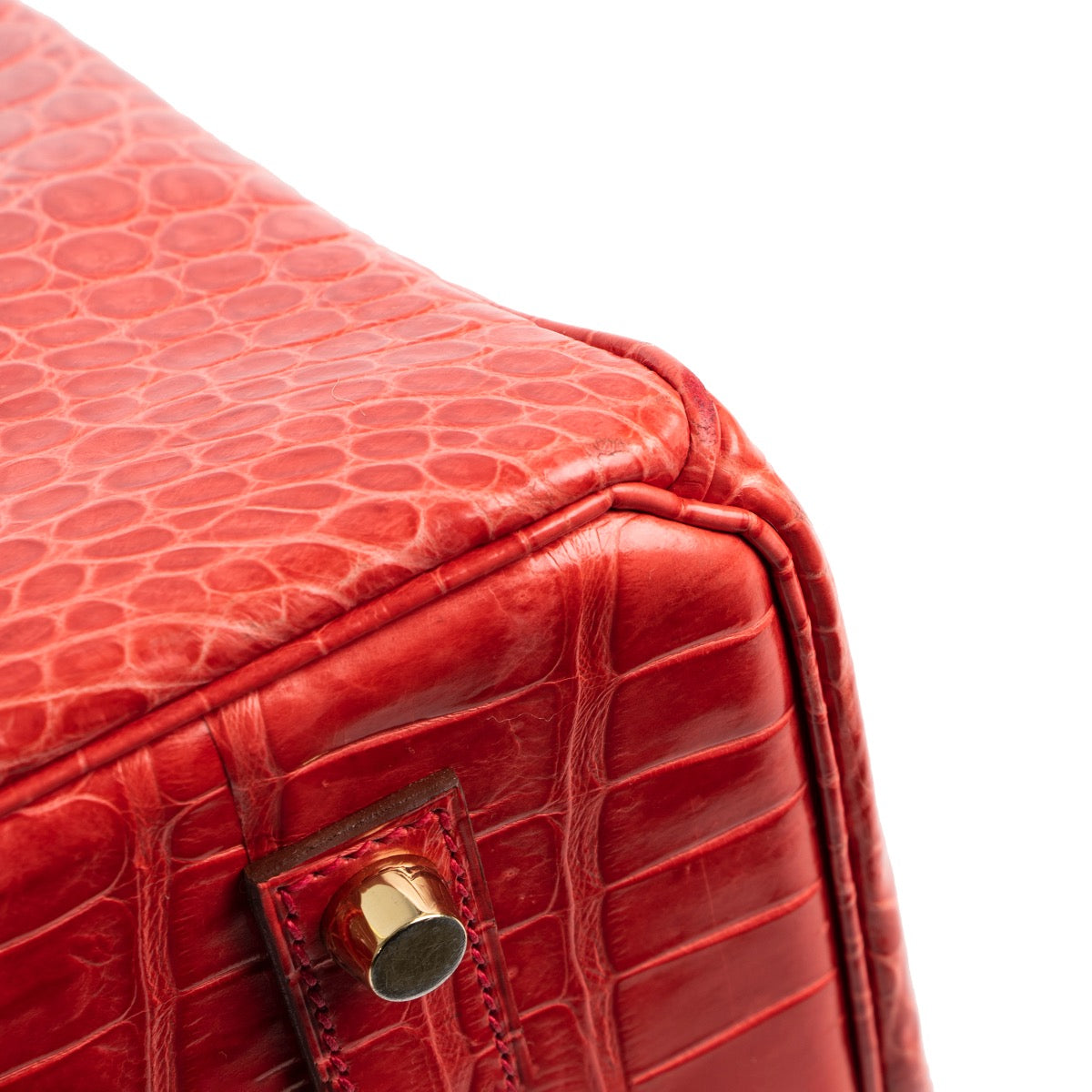 Hermès Birkin 35 Bougainvillier Shiny Crocodile Porosus Lisse Gold Hardware