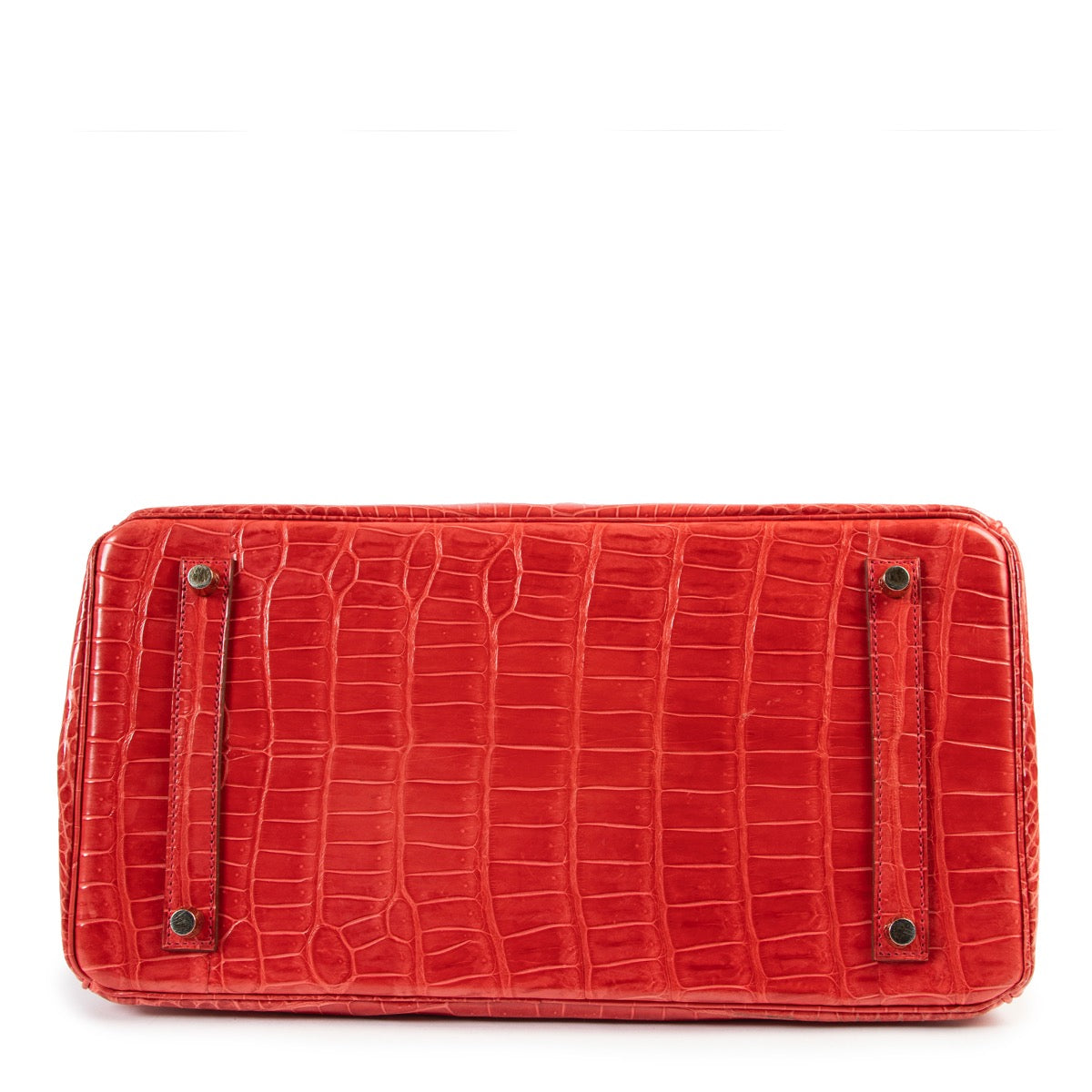 Second hand Hermès Birkin 35 Bougainvillier Shiny Crocodile Porosus Lisse Gold Hardware at Labellov