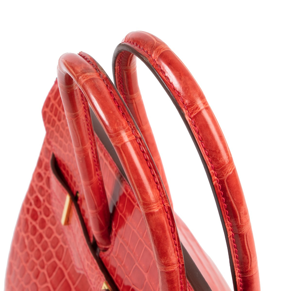 Hermès Birkin 35 Bougainvillier Shiny Crocodile Porosus Lisse Gold Hardware