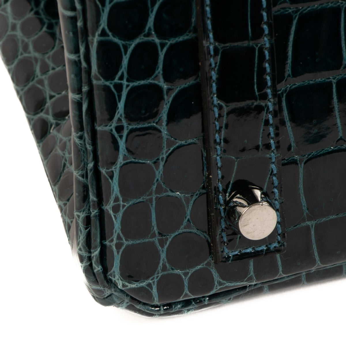Hermès Birkin 30 Blue Colvert Shiny Porosus Crocodile