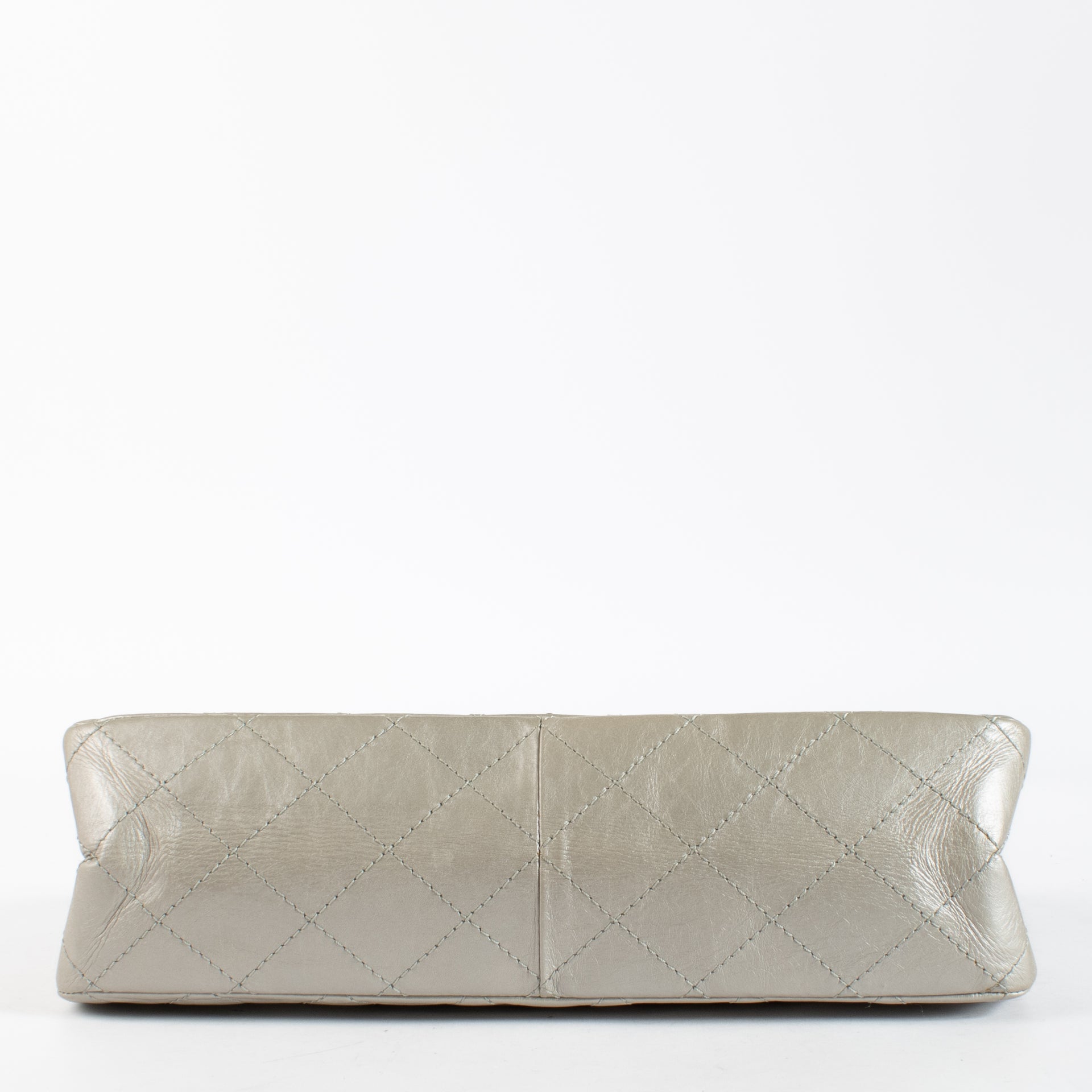 Chanel Silver Aged Calfskin Maxi Reissue 2.55 Bag