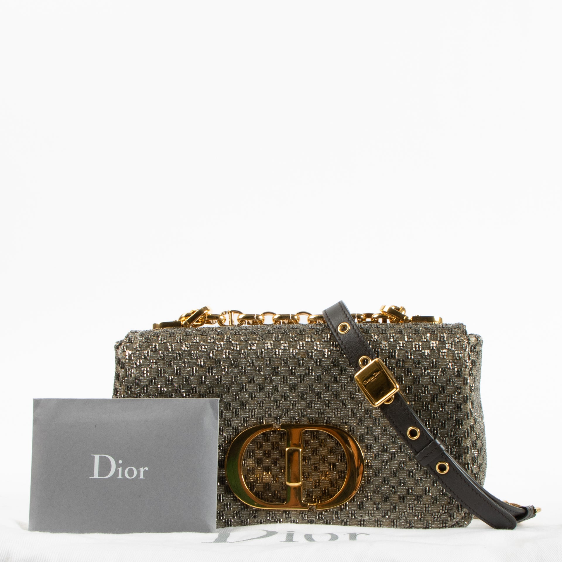 Christian Dior Gold Small Caro Bag