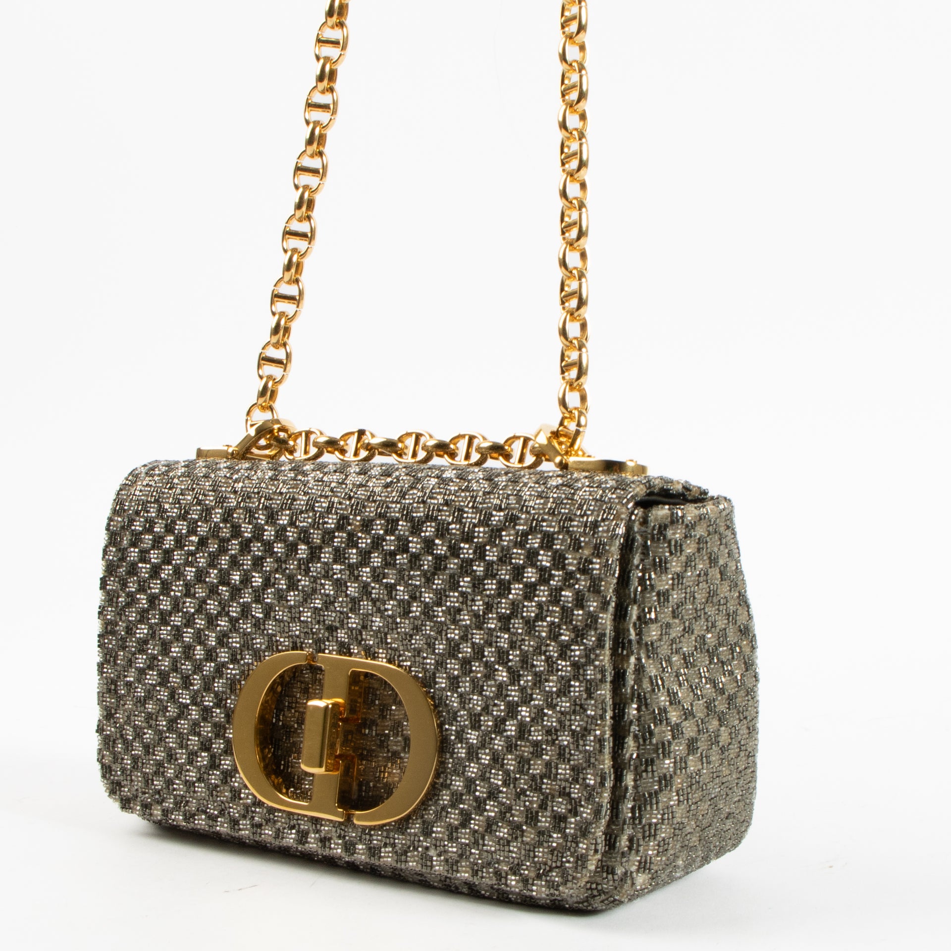 Christian Dior Gold Small Caro Bag