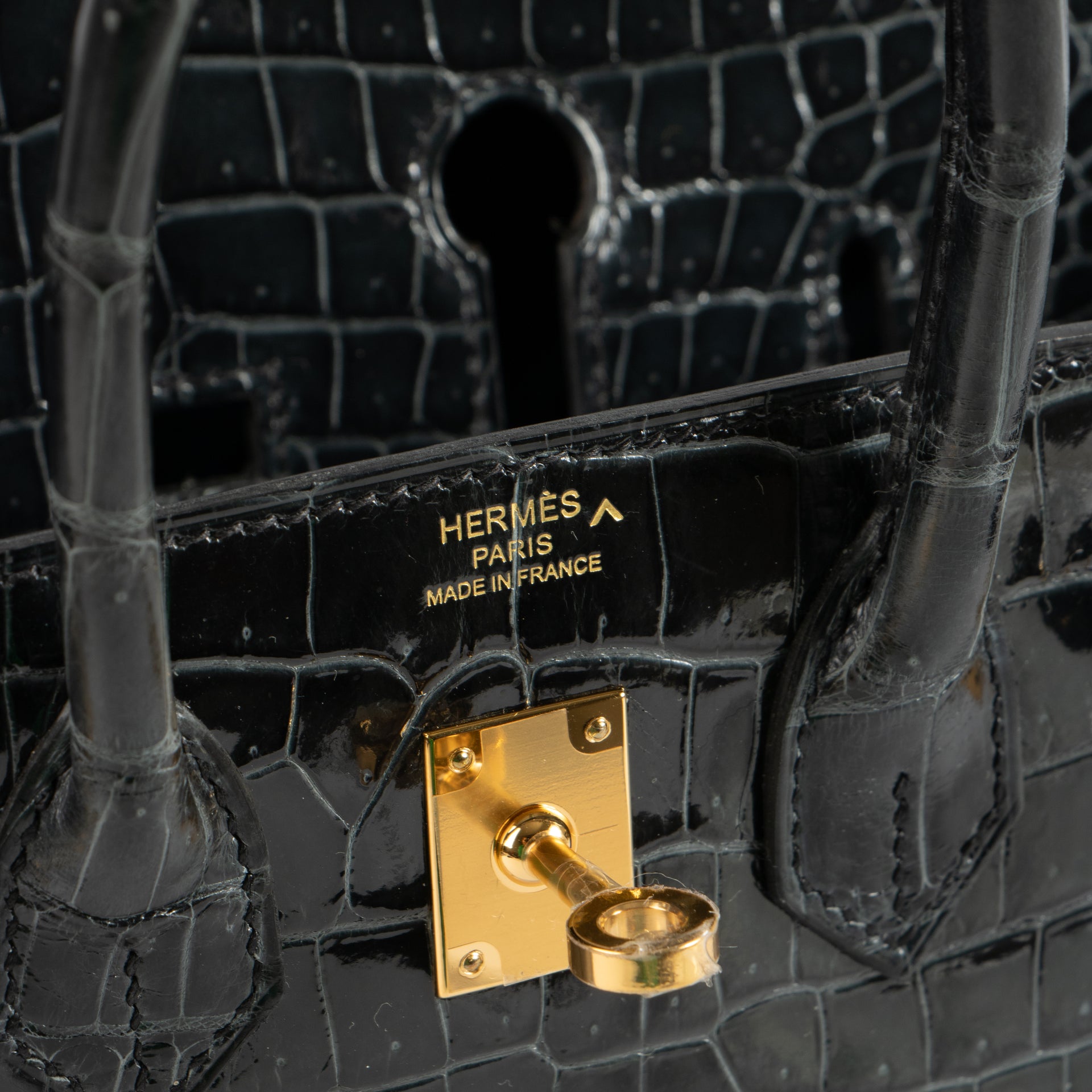 Hermès Birkin 25 Vert Rousseau Shiny Crocodile Porosus GHW