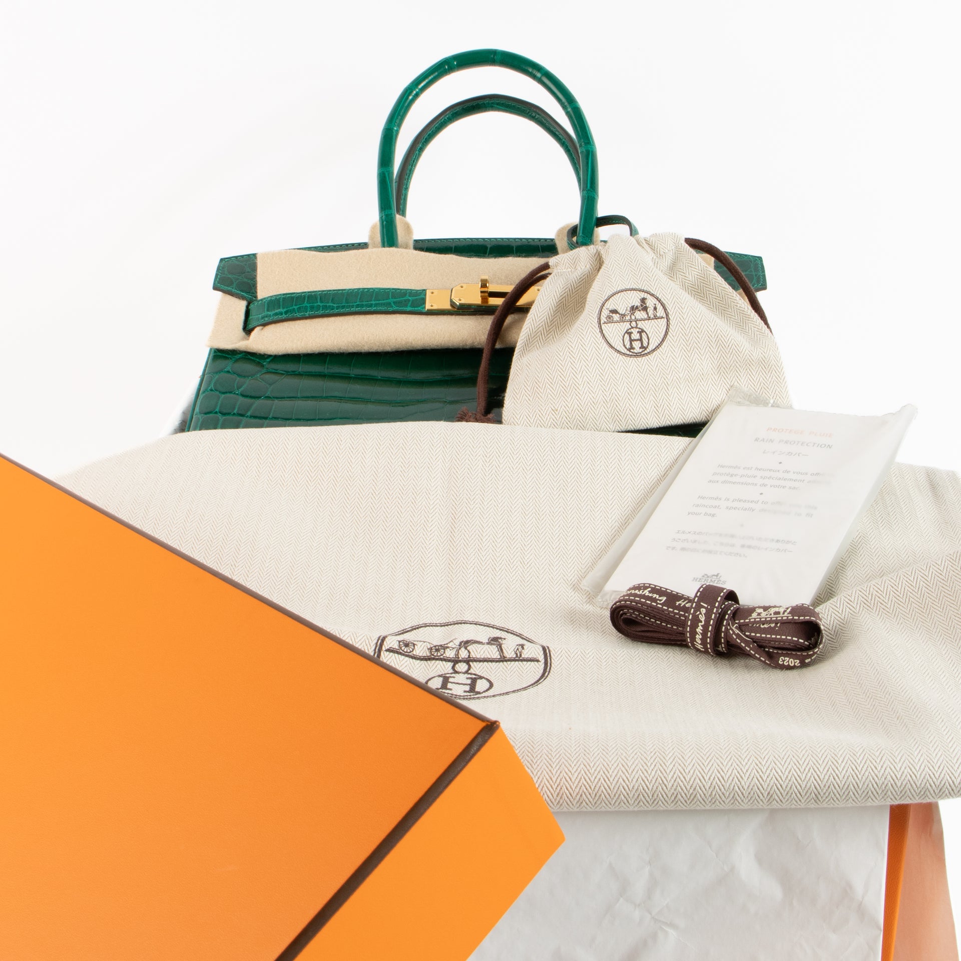 Hermès HSS Birkin 30 Vert Emeraude Crocodile Niloticus GHW