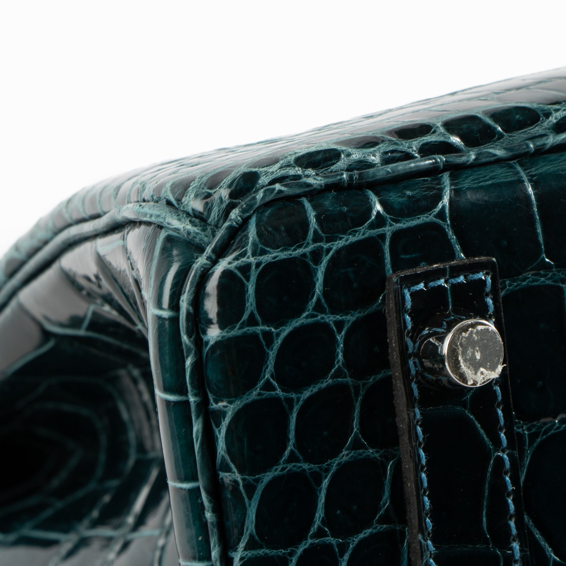 Hermès Birkin 30 Bleu Colvert Crocodile Porosus PHW